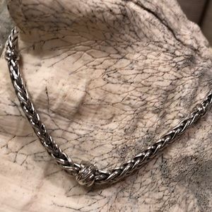 Silver necklace with Crystal Accent detail